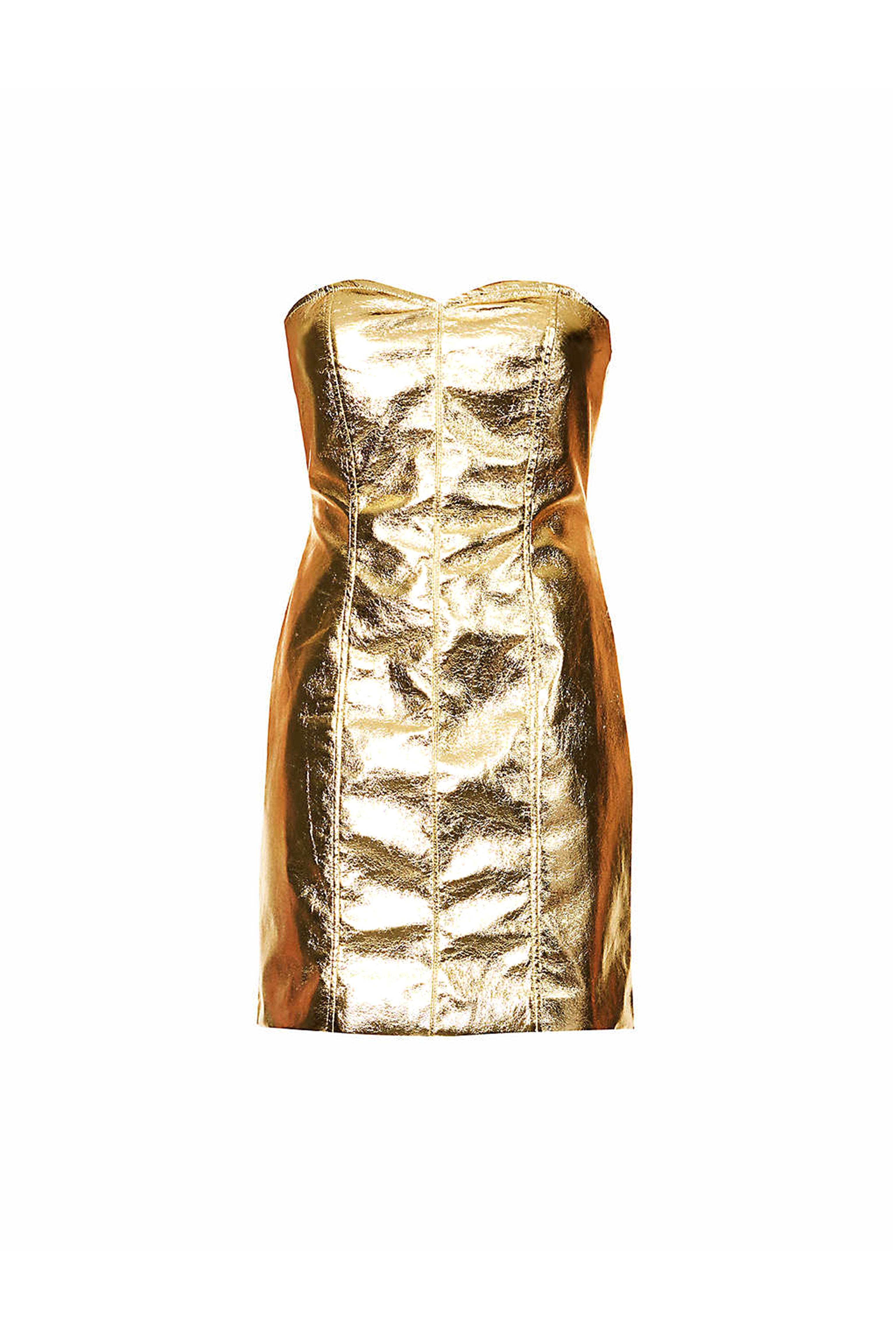 Gold leather clearance dress