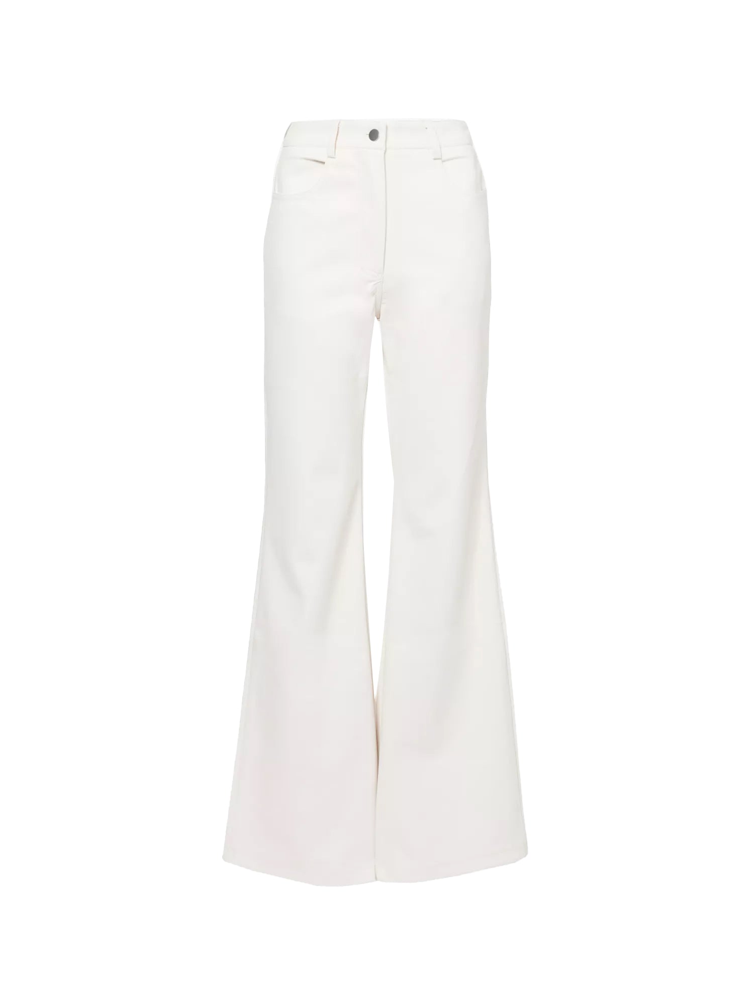 Lupe Tall Matte White Wide Leg Leather Trousers