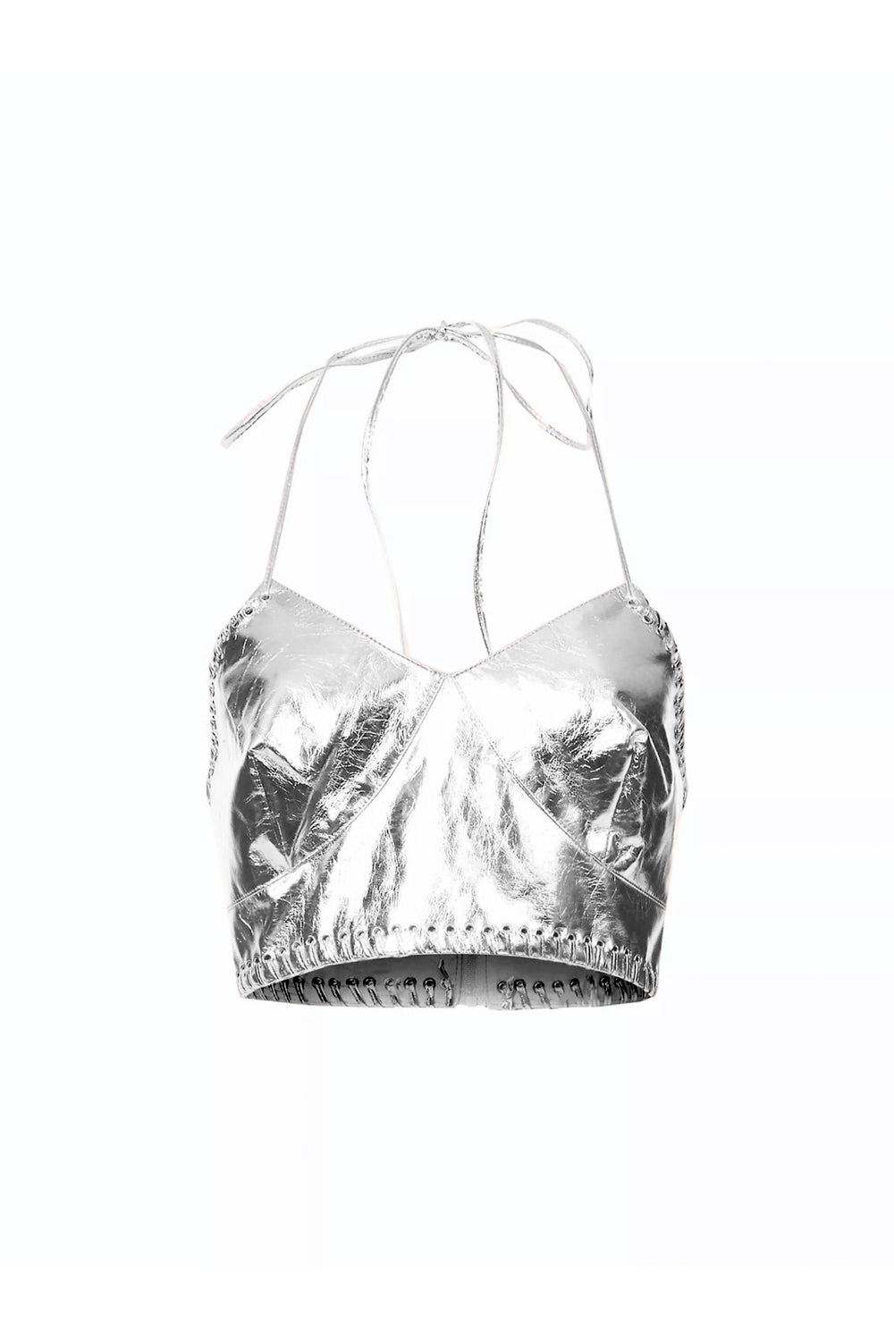 Silver metallic hot sale bralette