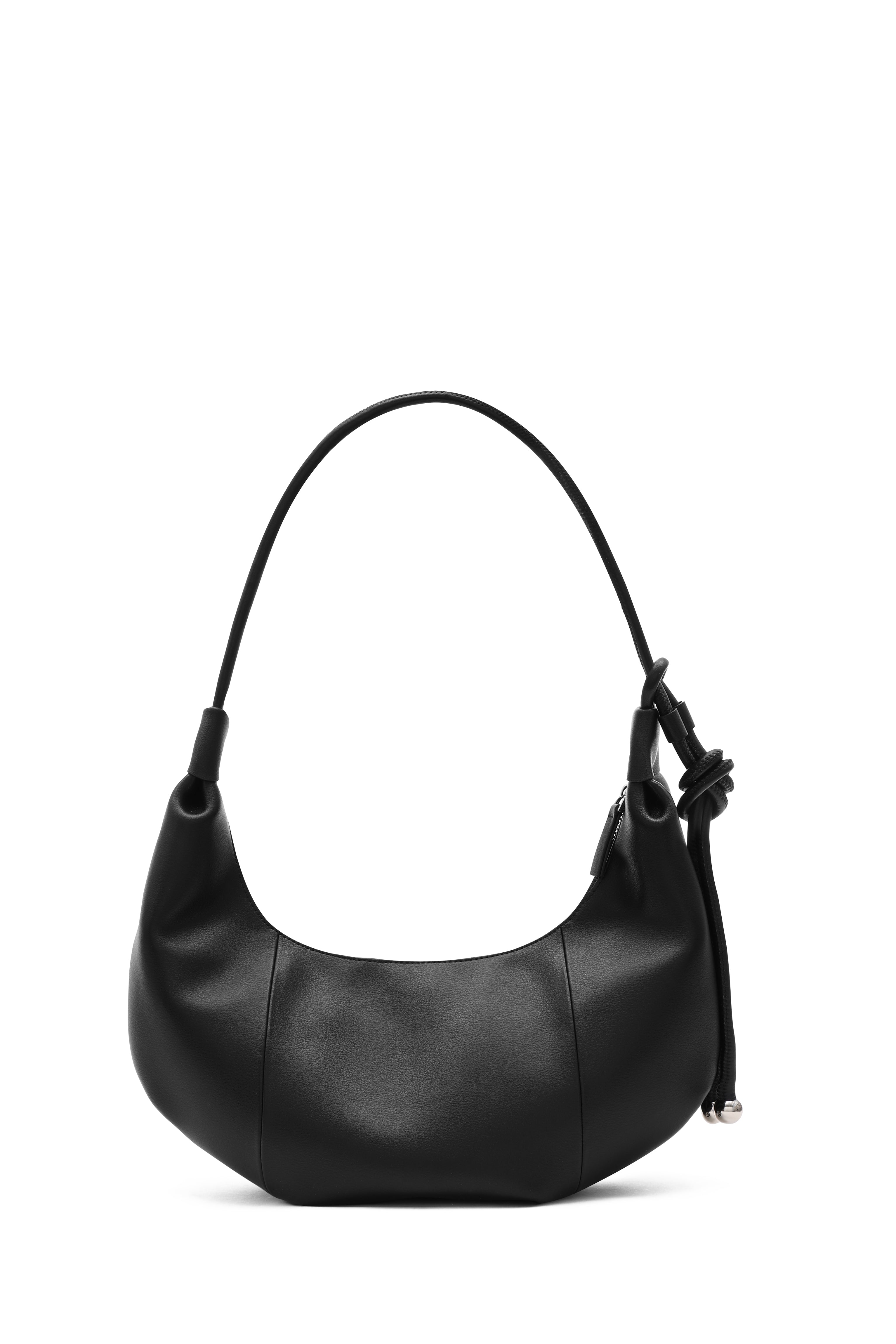 Fez Black Ruched Underarm Bag