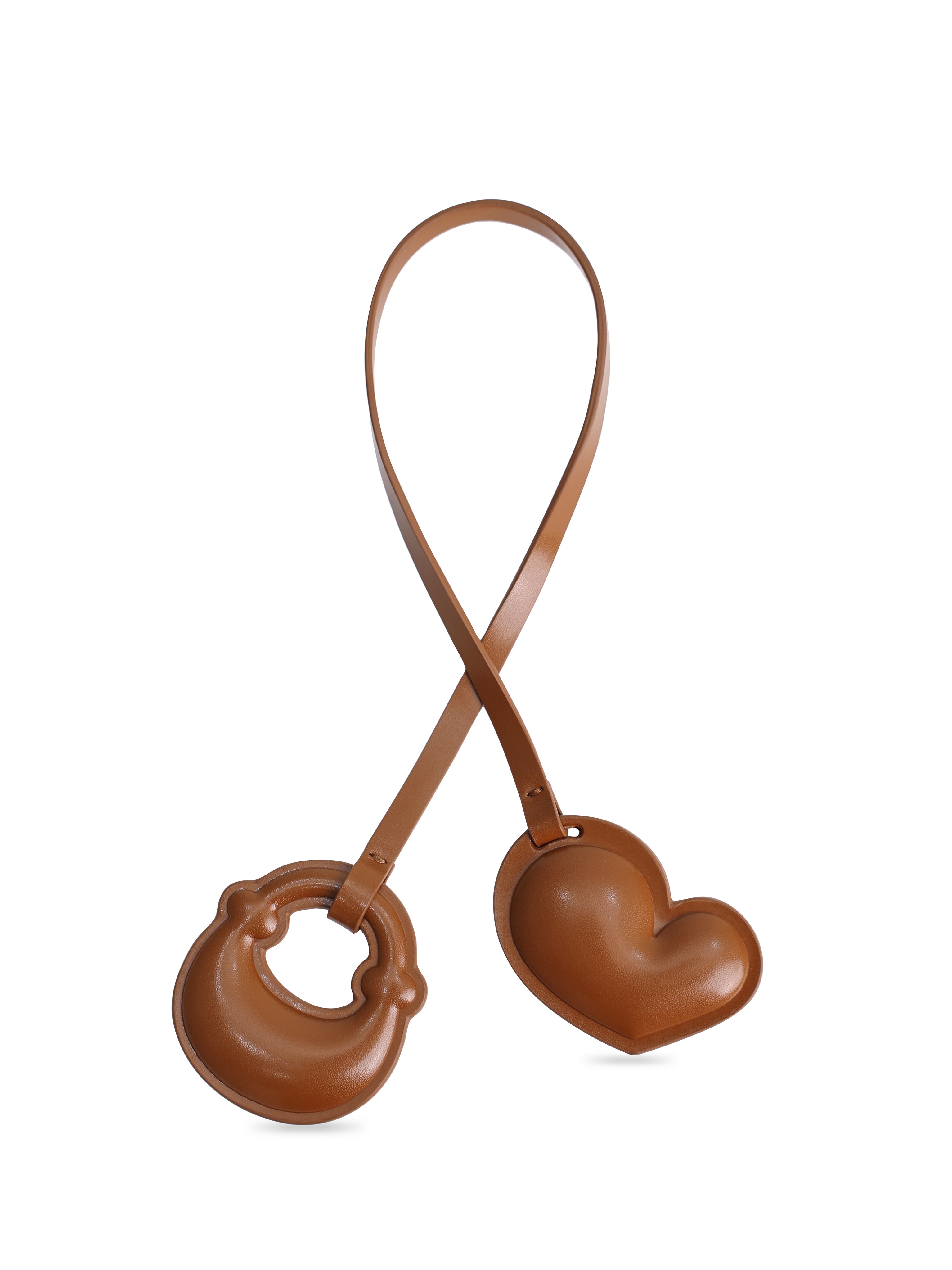 Brown Heart Pendant Bag Decoration