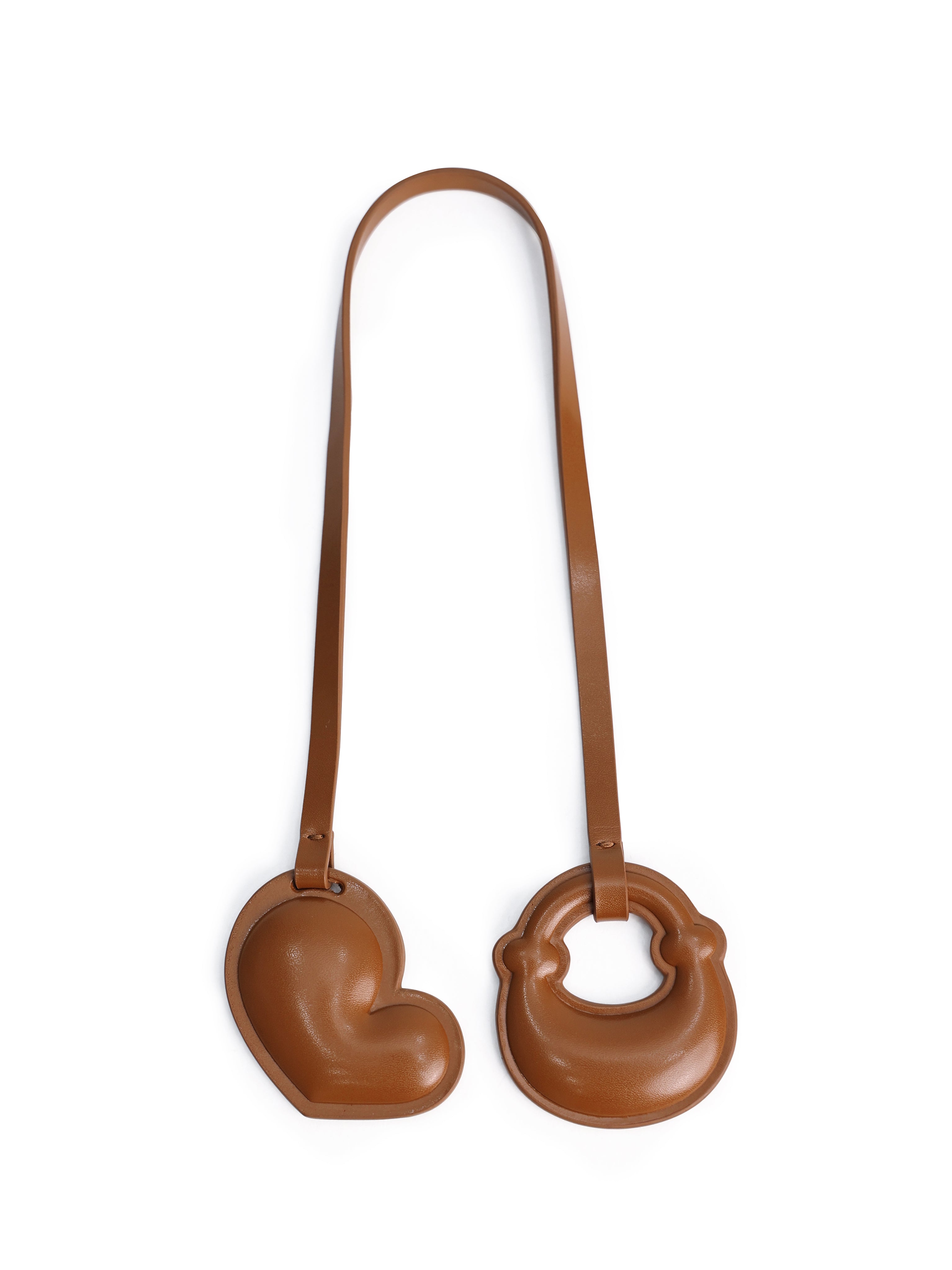 Brown Heart Pendant Bag Decoration