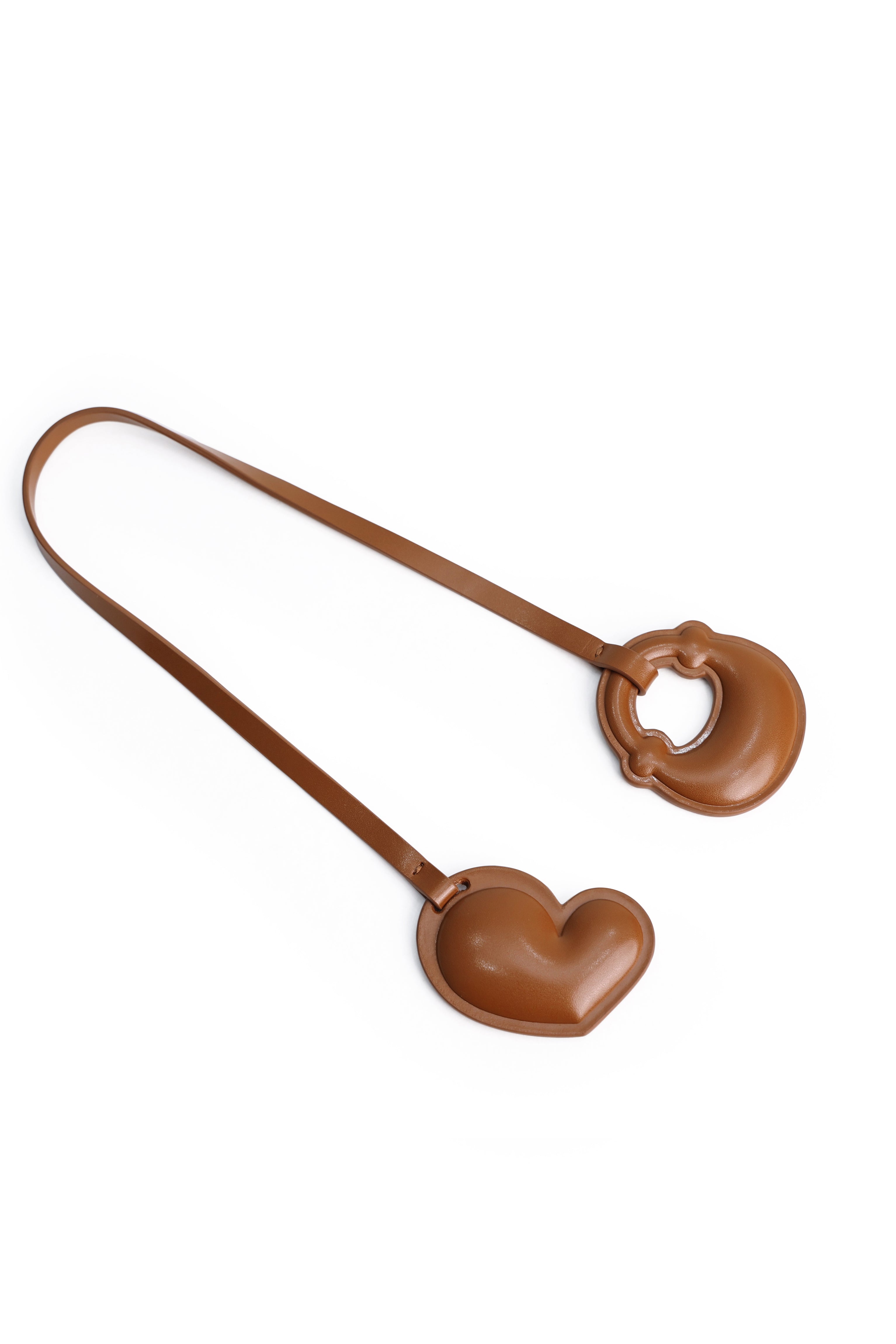 Brown Heart Pendant Bag Decoration