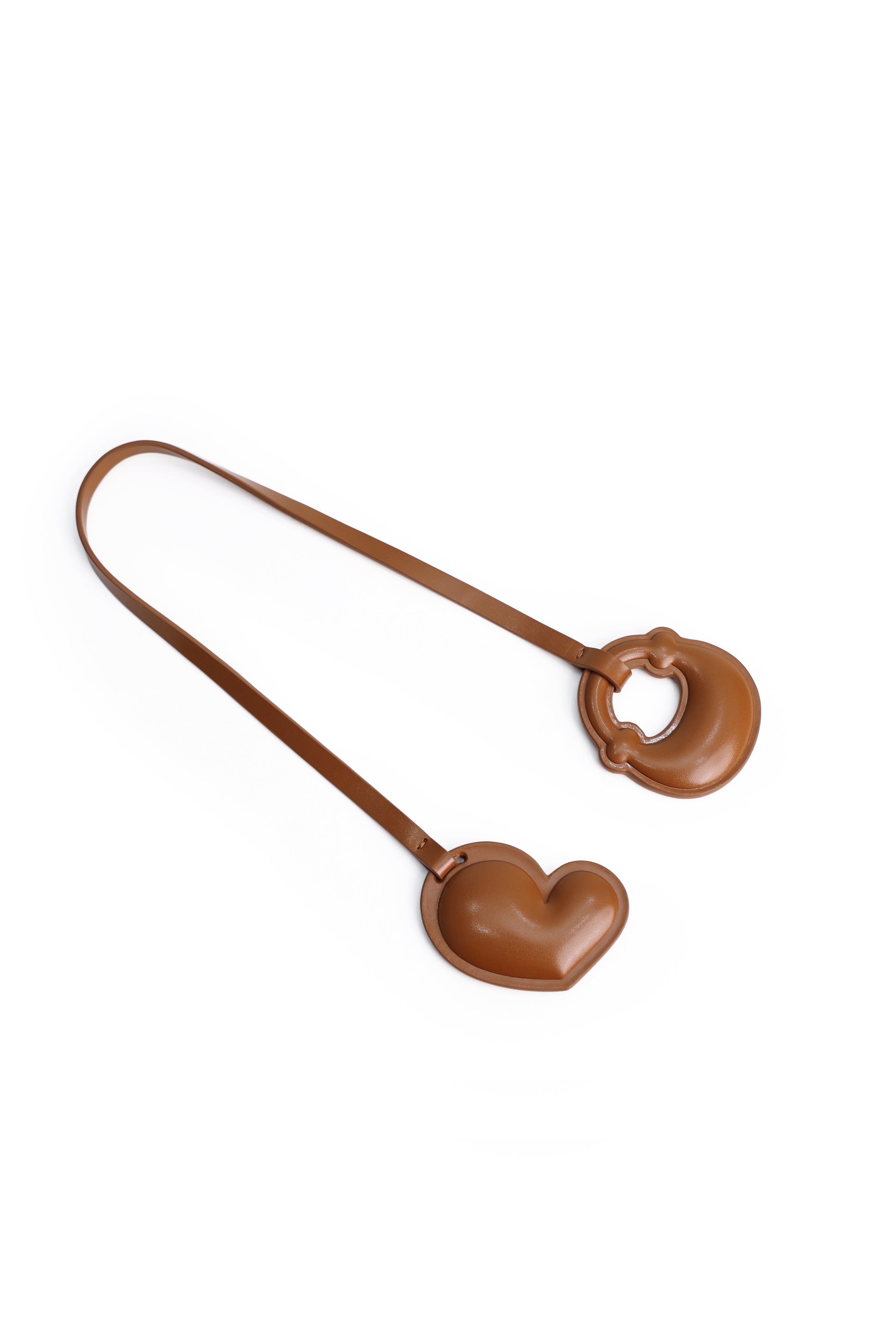 Brown Heart Pendant Bag Decoration