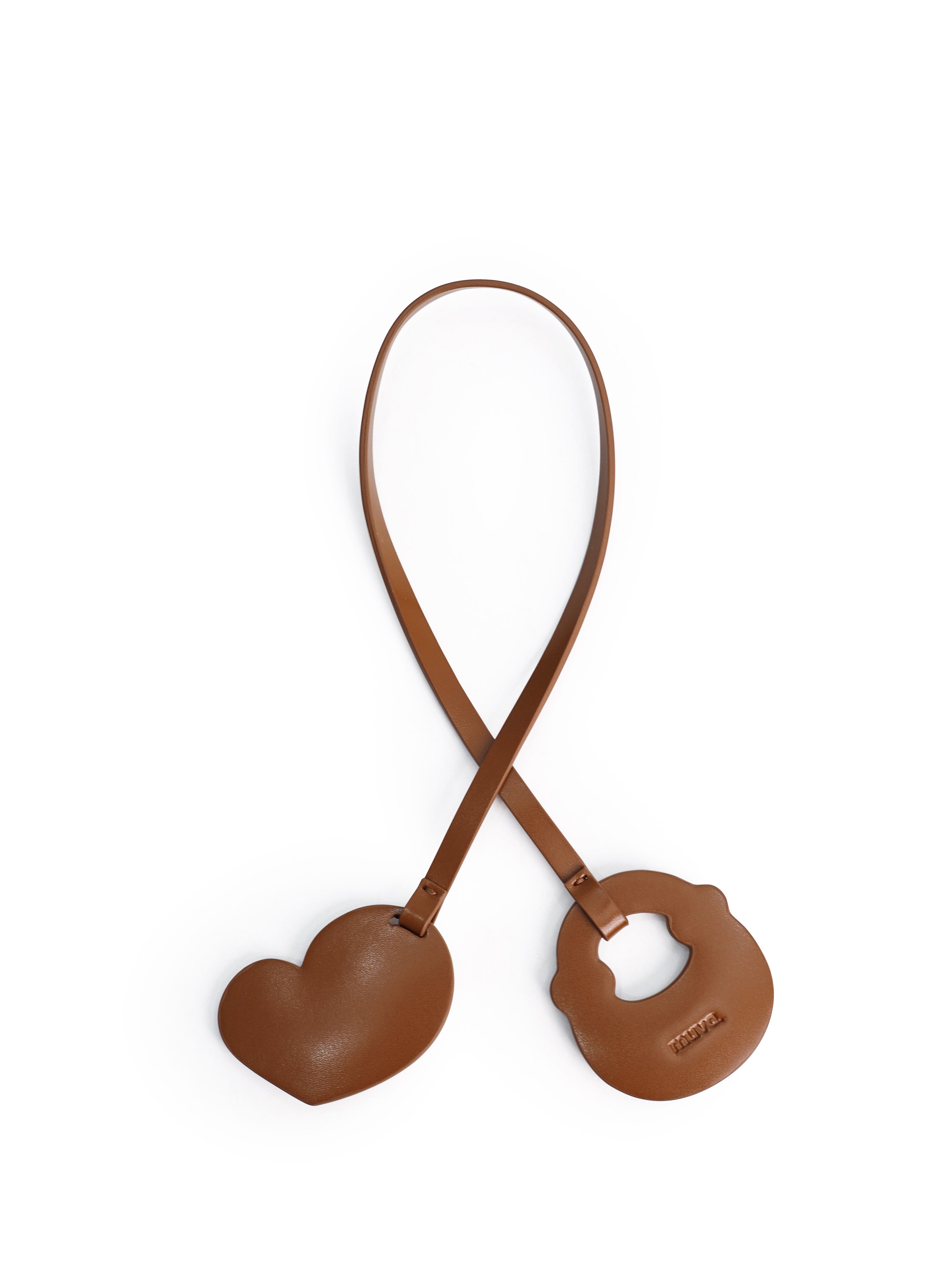 Brown Heart Pendant Bag Decoration