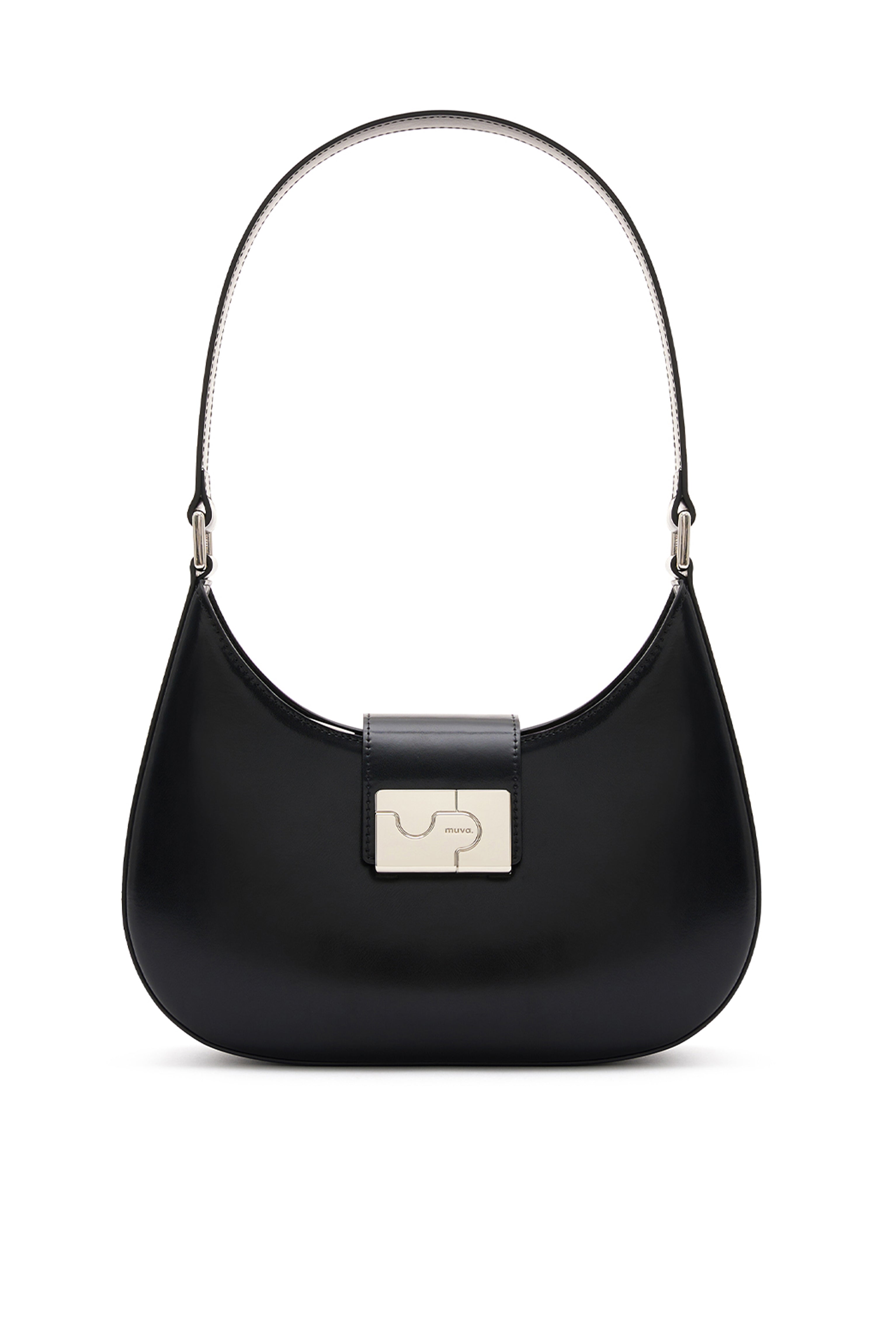 Albany Black Leather Shoulder Bag