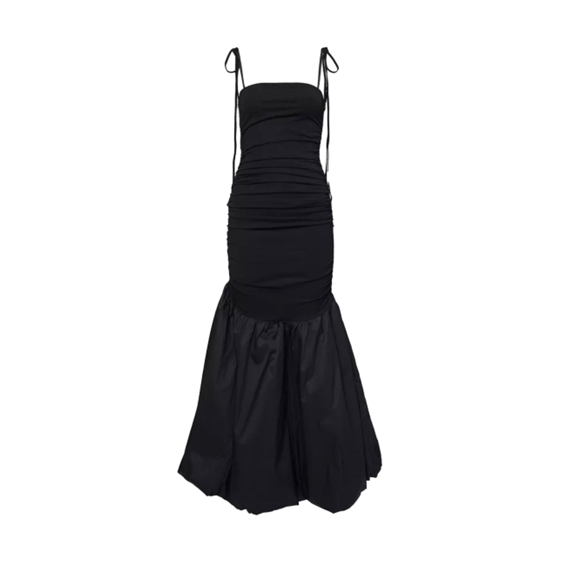 Alexa Black Fishtail Maxi Dress