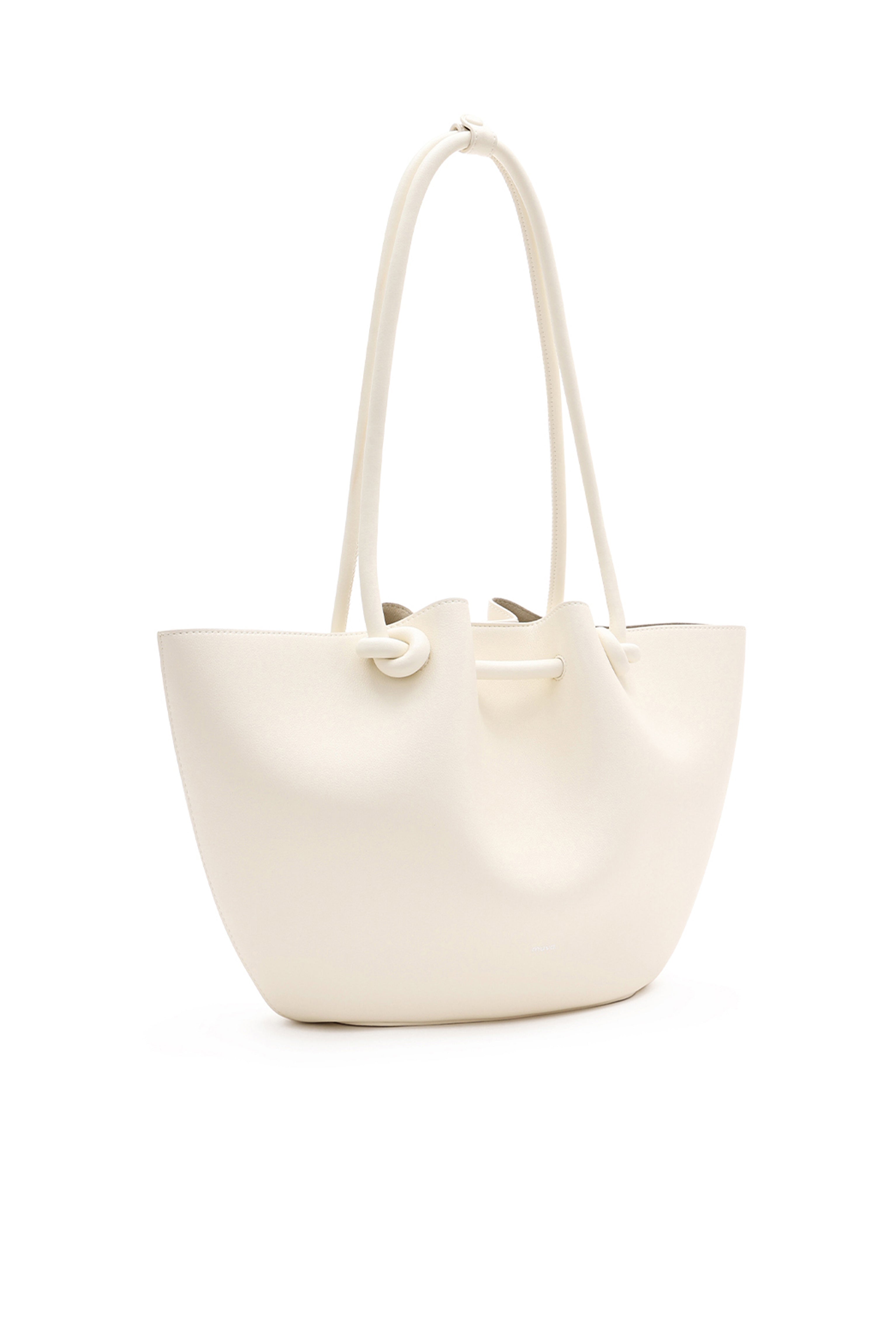 Chelsea White Leather Tote Bag