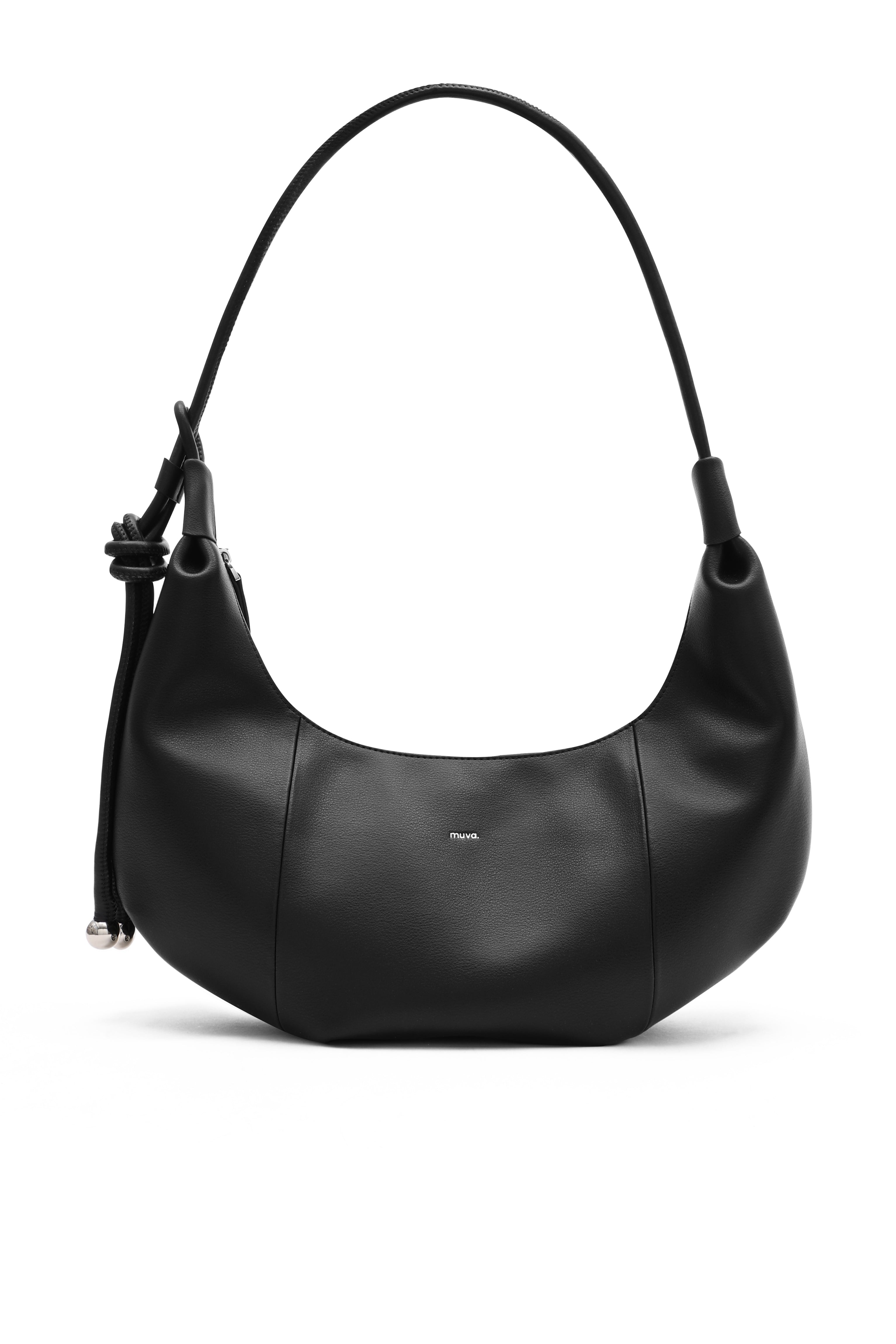 Fez Black Ruched Underarm Bag