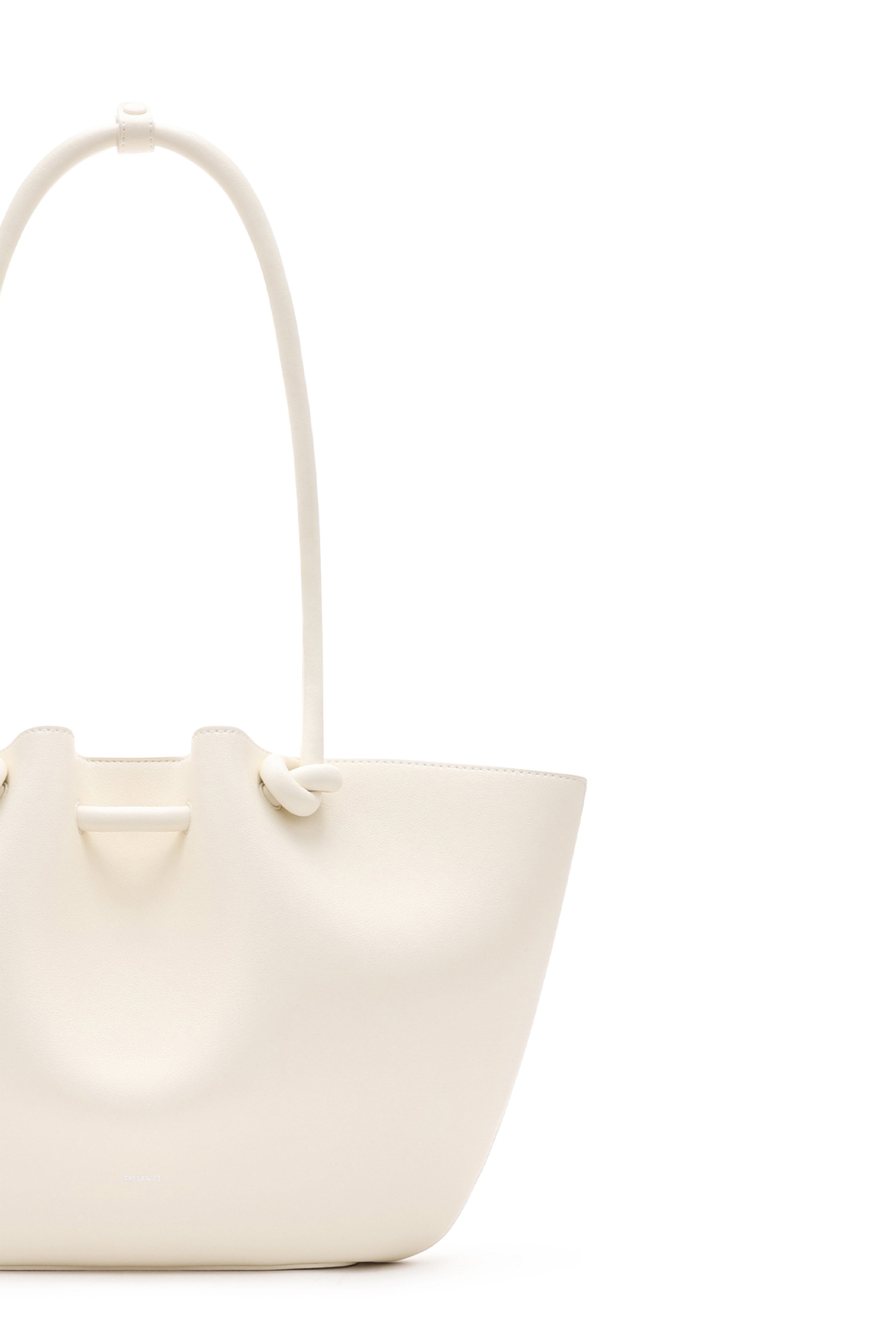 Chelsea White Leather Tote Bag