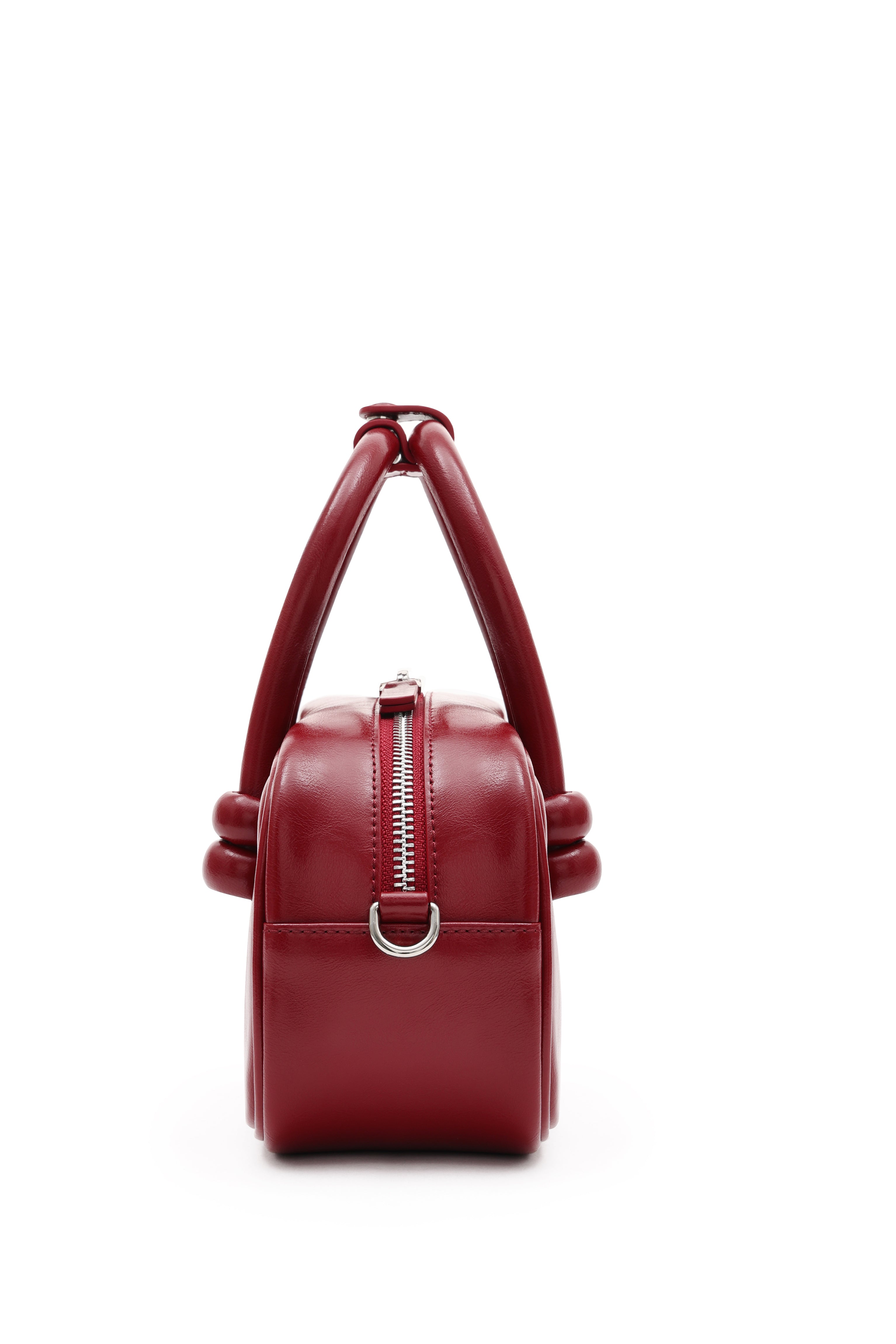 Boston Red Leather Crossbody Rectangle Bag