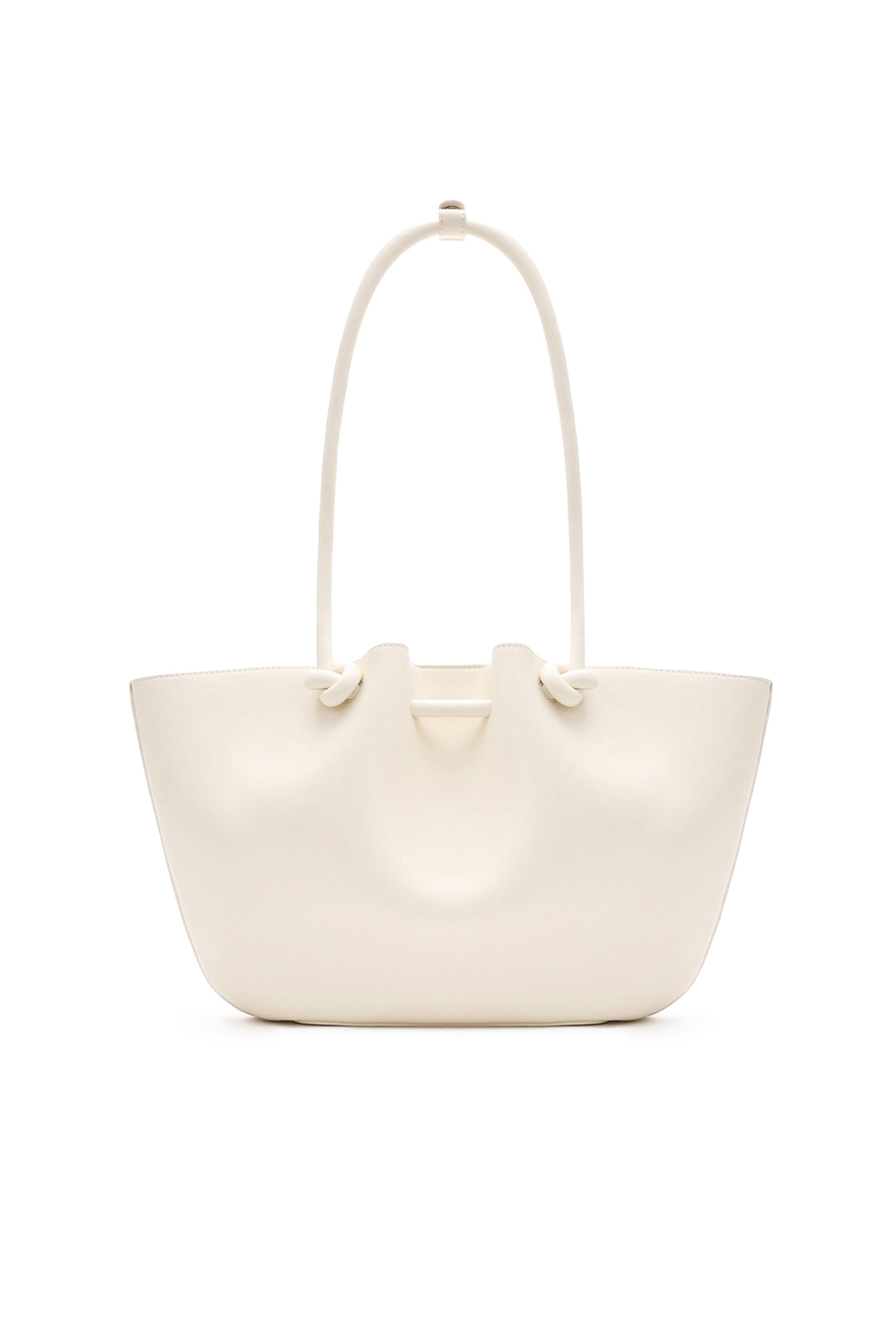 Chelsea White Leather Tote Bag