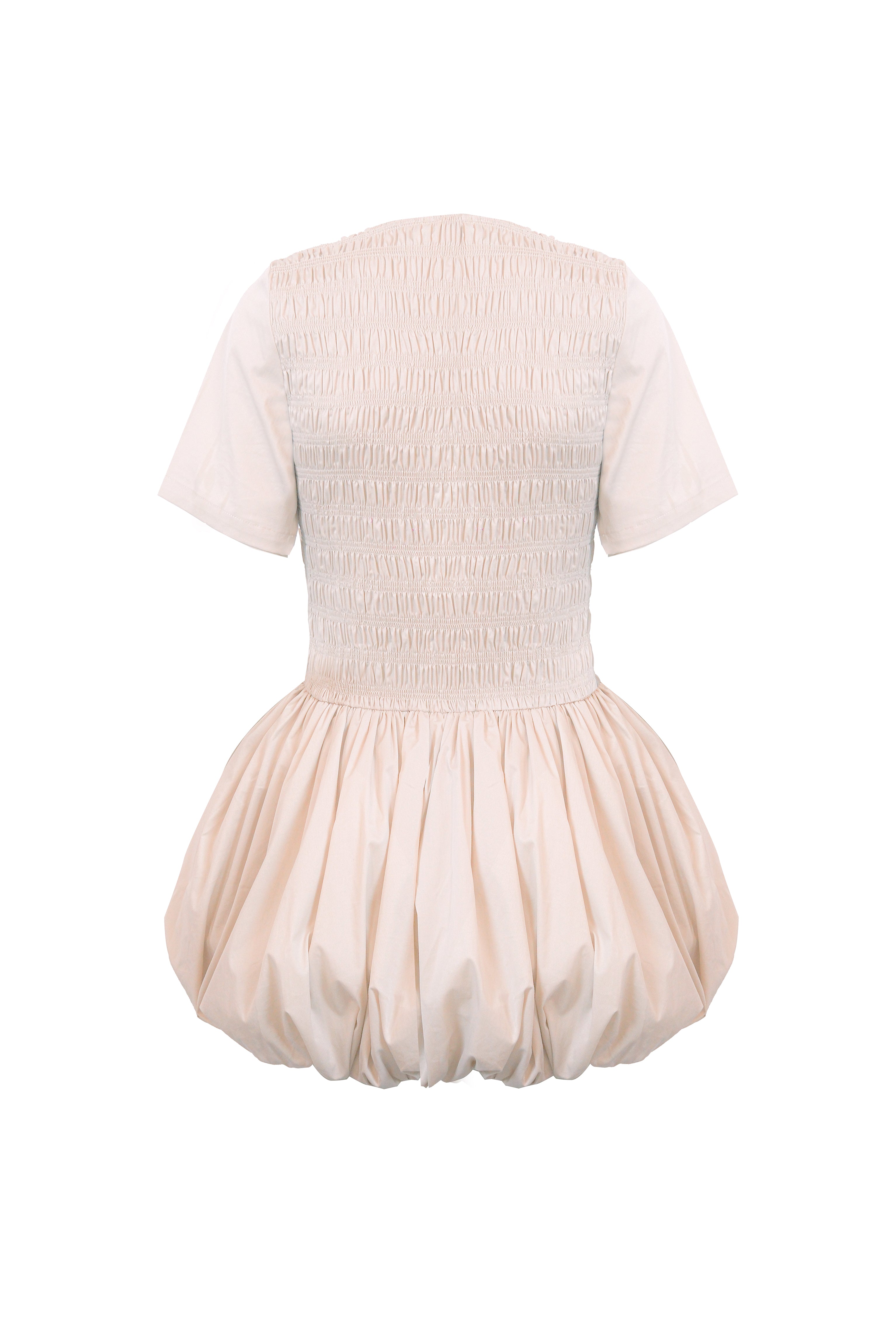 Elenor Milk Puffball Mini Dress