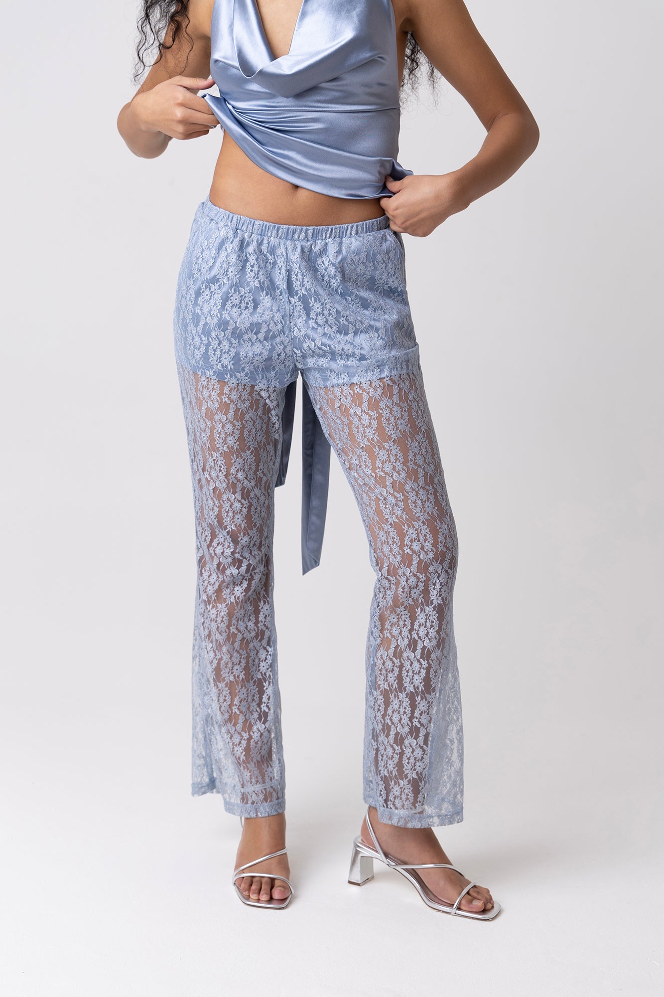 Louella Blue Lace Trousers