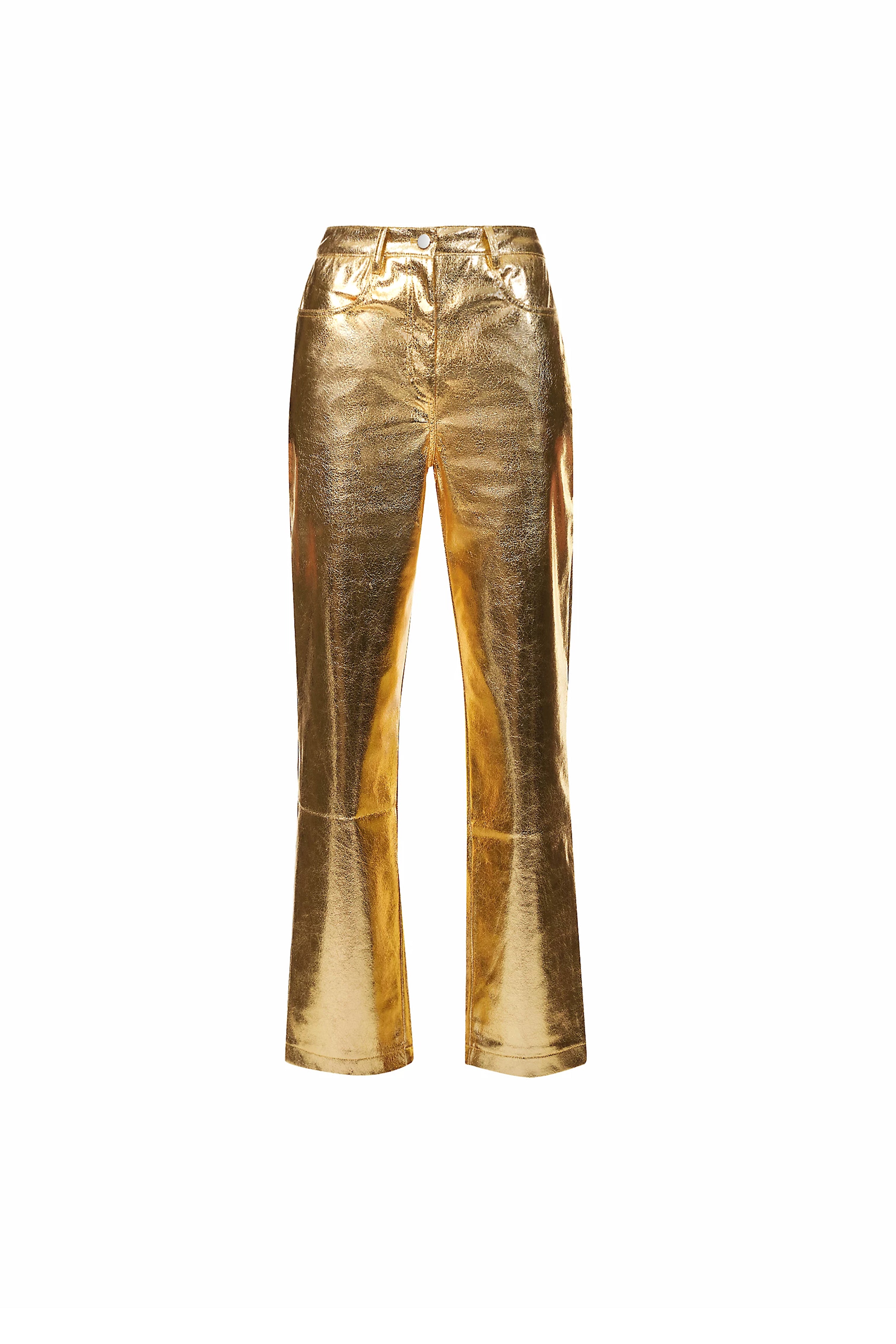 Metallic 2024 pants gold