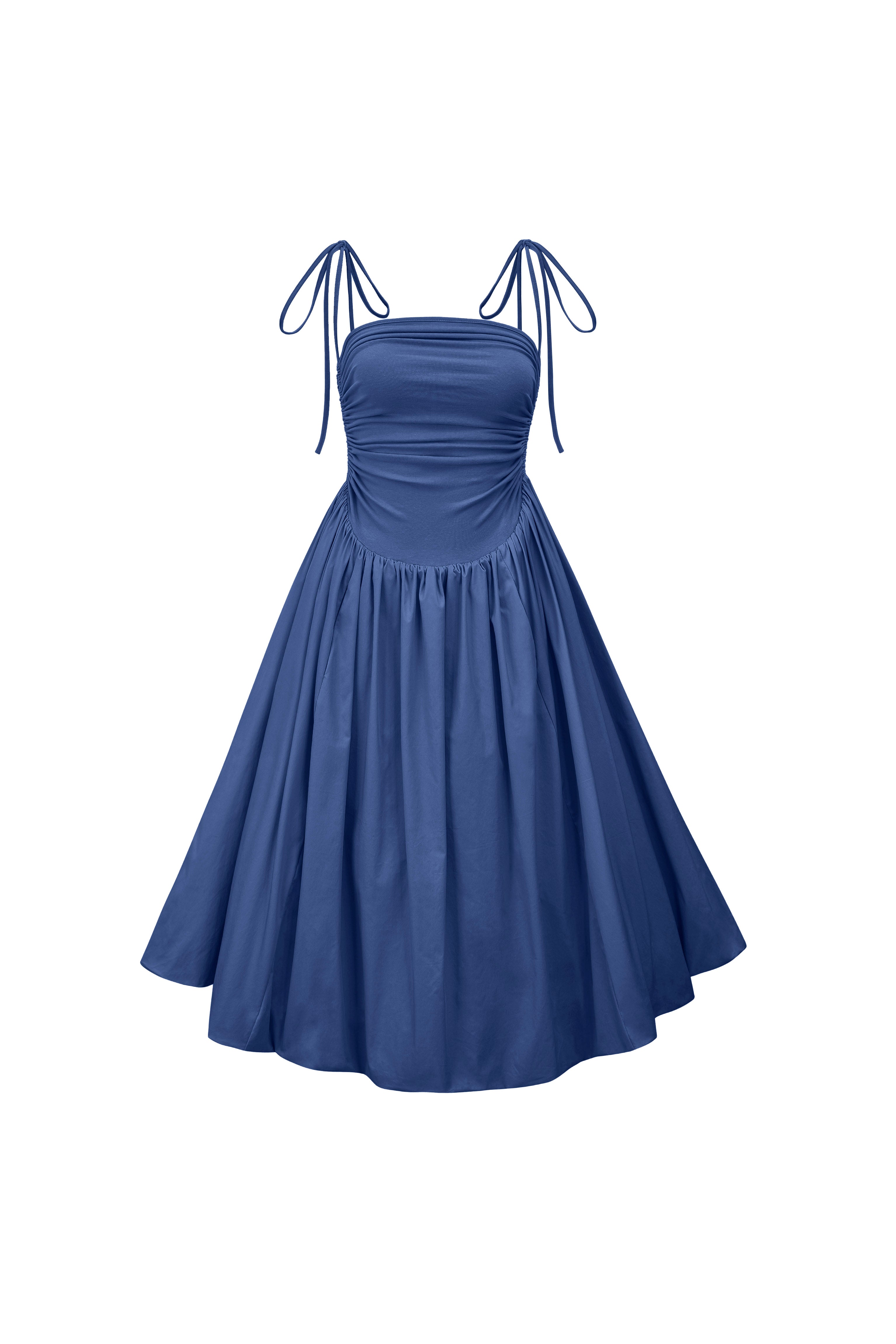 Alexa Navy Blue Puffball Dress