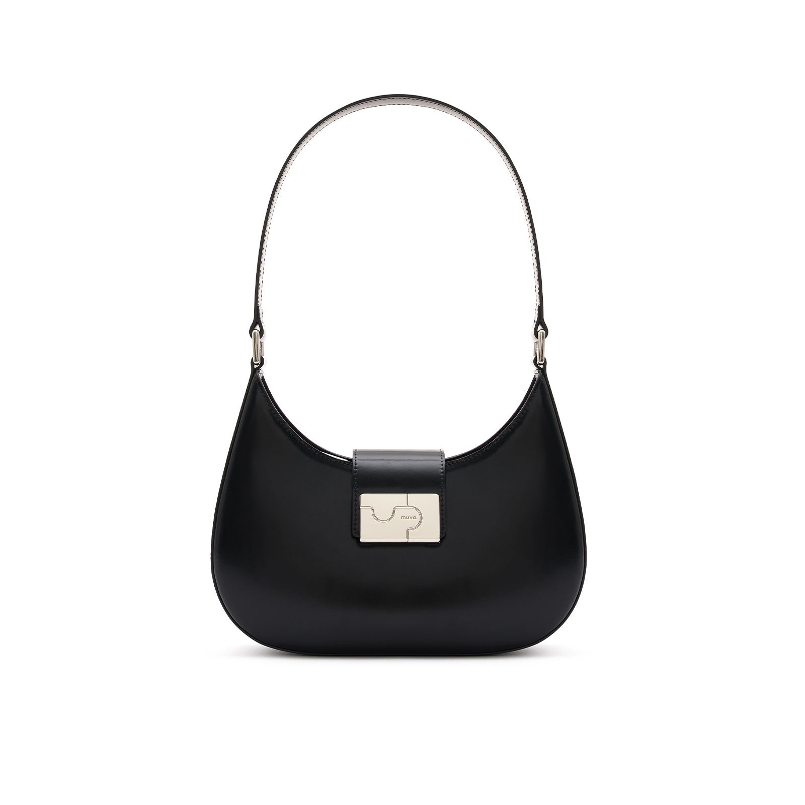 Albany Black Leather Shoulder Bag